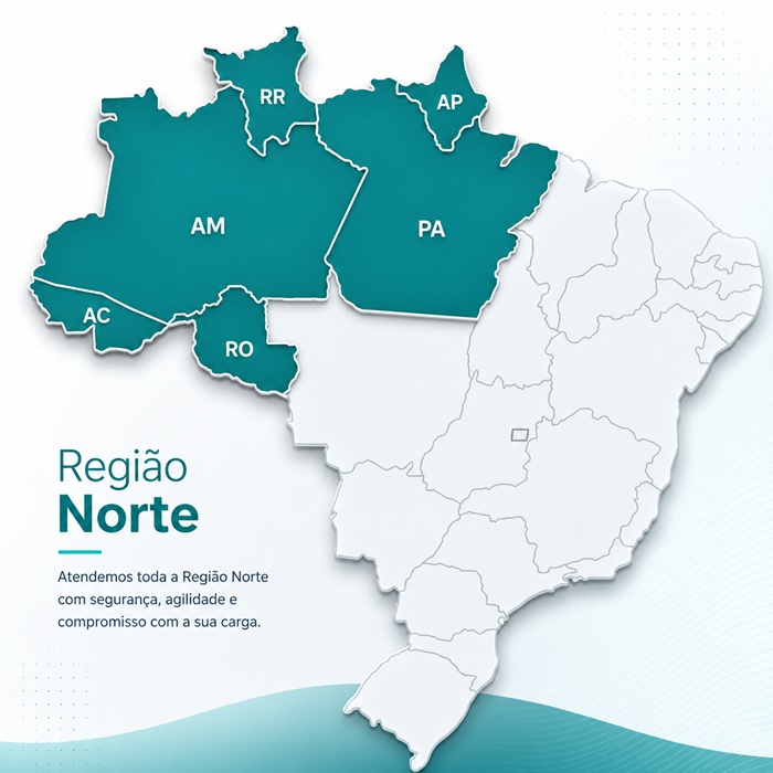 Área de atuação da TransAmazonas nas principais rotas fluviais da Região Norte.
